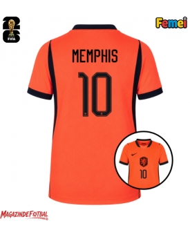 Țările de Jos Memphis Depay #10 Echipament de Fotbal Replică Mondial 2026 Femei Acasa Țările de Jos Memphis Depay #10 Echipament de Fotbal Replică Mondial 2026 Femei Acasa